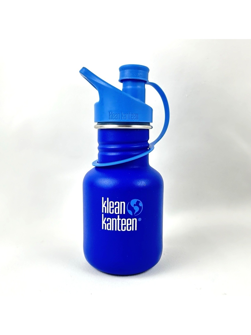 Klean Kanteen 12 Oz Blue Stainless Steel Water Bottle With Sippy Lid